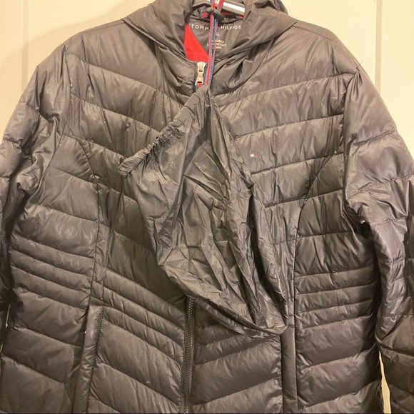 TOMMY HILFIGER Sz 3X Packable Light Weight Down Coat Jacket with Pouch - Picture 3 of 8